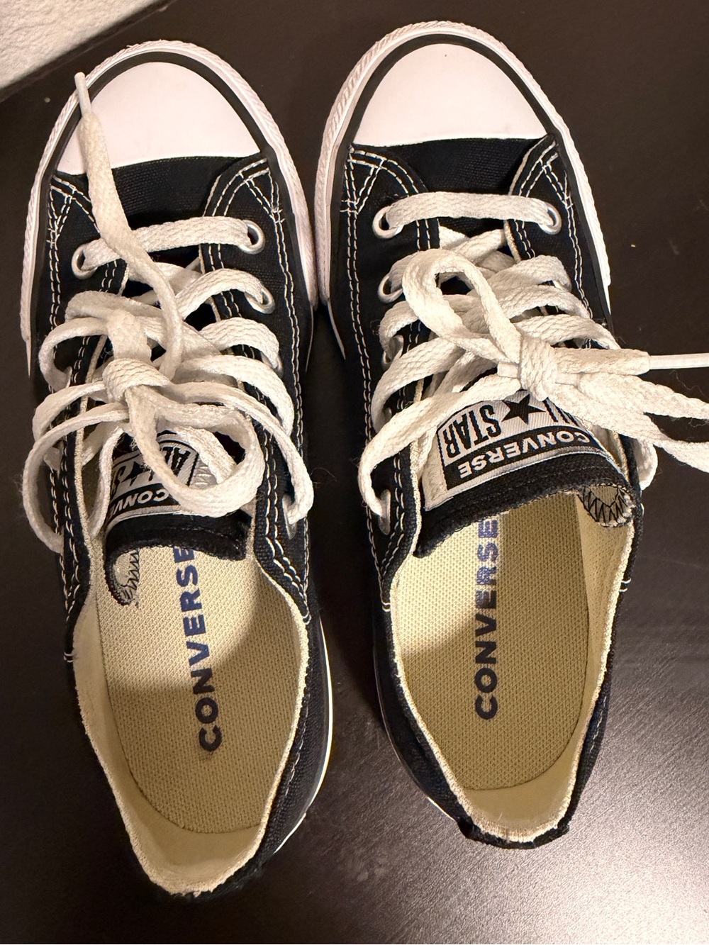 Converse Kids Low Top Sneakers in Black and White